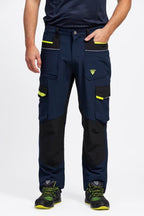 Pantalón Workteam WF3050 Marino / Negro / Amarillo Flúor