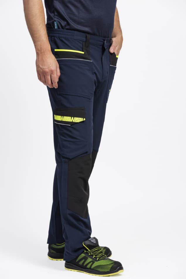 Pantalón Workteam WF3050 Marino / Negro / Amarillo Flúor