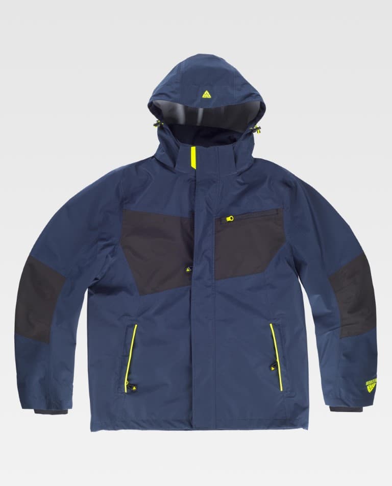 Impermeable Workteam WF3058 Marino / Negro / Amarillo Flúor