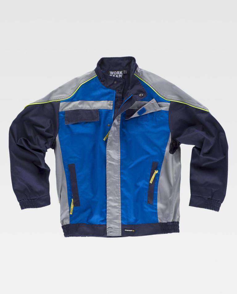 Cazadora Workteam WF5851 Azulina / Gris Claro / Marino
