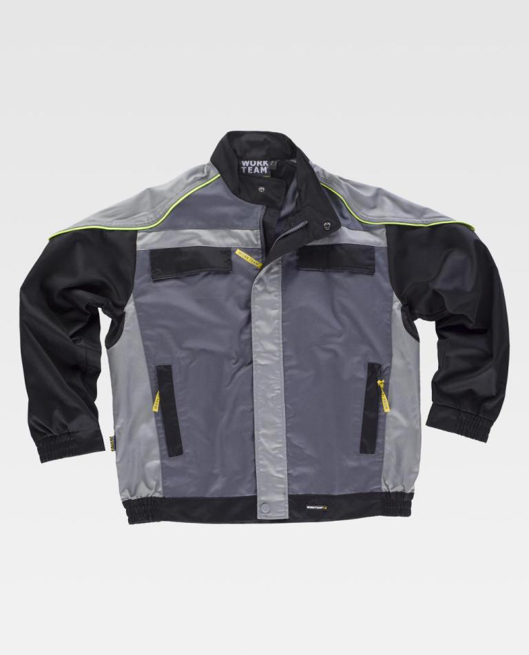 Cazadora Workteam WF5851 Gris Oscuro / Gris Claro / Negro