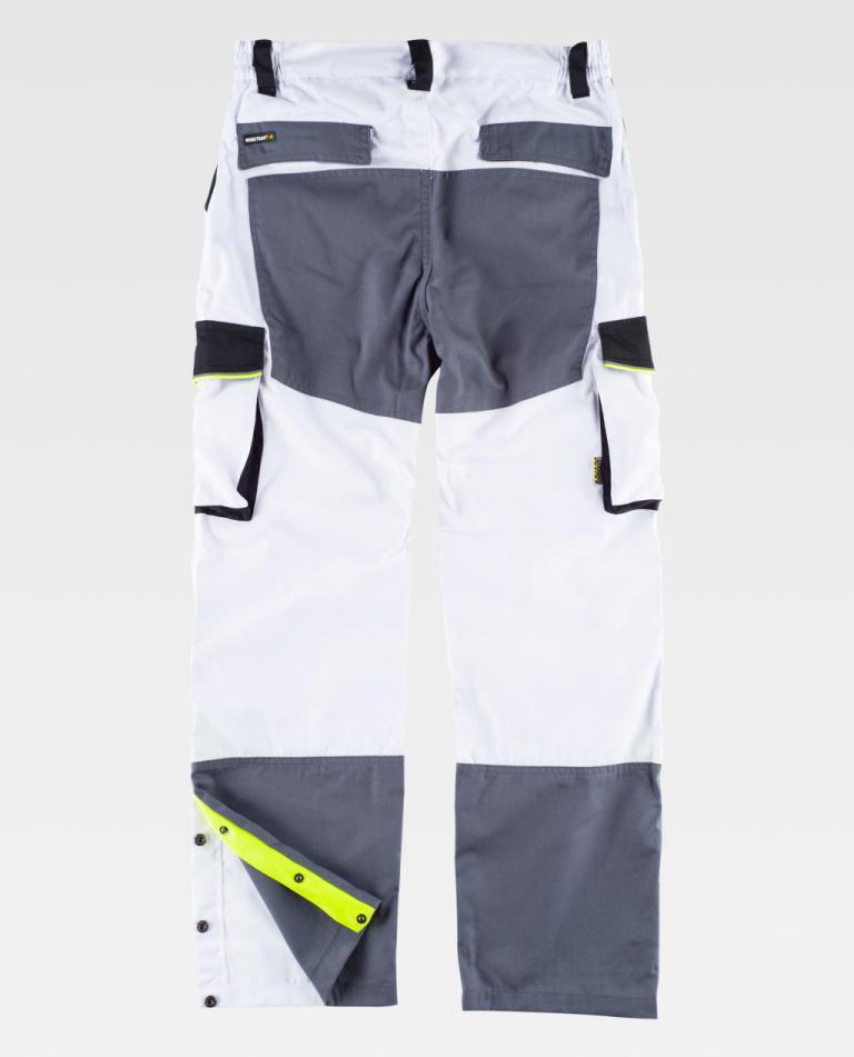Pantalón Workteam WF5852 Blanco / Negro / Gris Oscuro