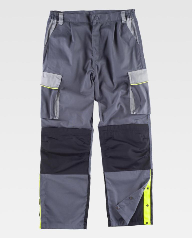 Pantalón Workteam WF5852 Gris Oscuro / Gris Claro / Negro