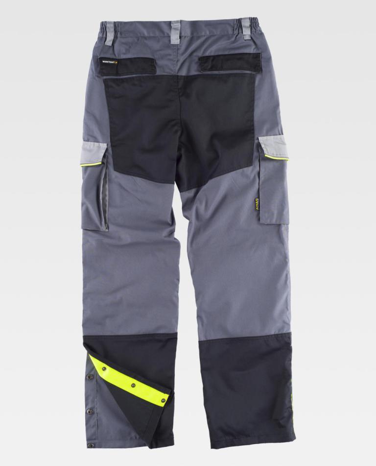 Pantalón Workteam WF5852 Gris Oscuro / Gris Claro / Negro