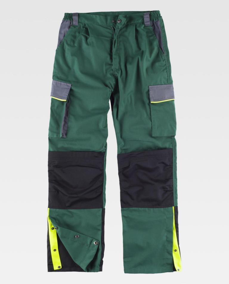 Pantalón Workteam WF5852 Verde / Gris Oscuro / Negro