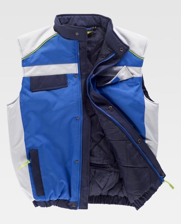 Chaleco Workteam WF5853 Azulina / Gris Claro / Marino