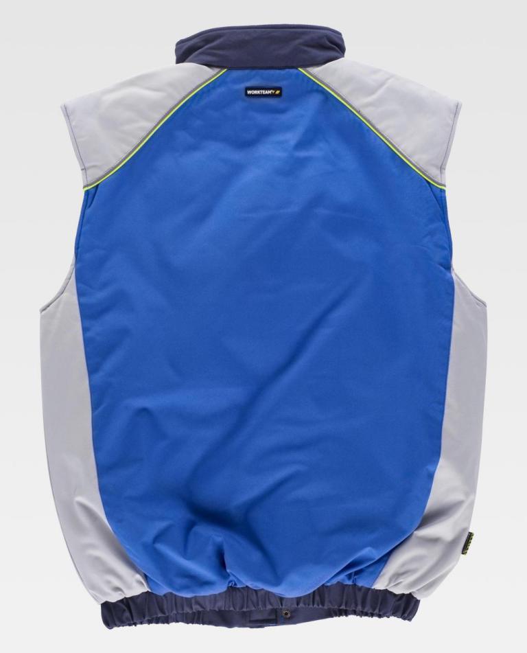 Chaleco Workteam WF5853 Azulina / Gris Claro / Marino
