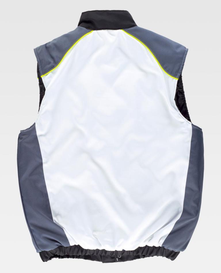 Chaleco Workteam WF5853 Blanco / Negro / Gris Oscuro