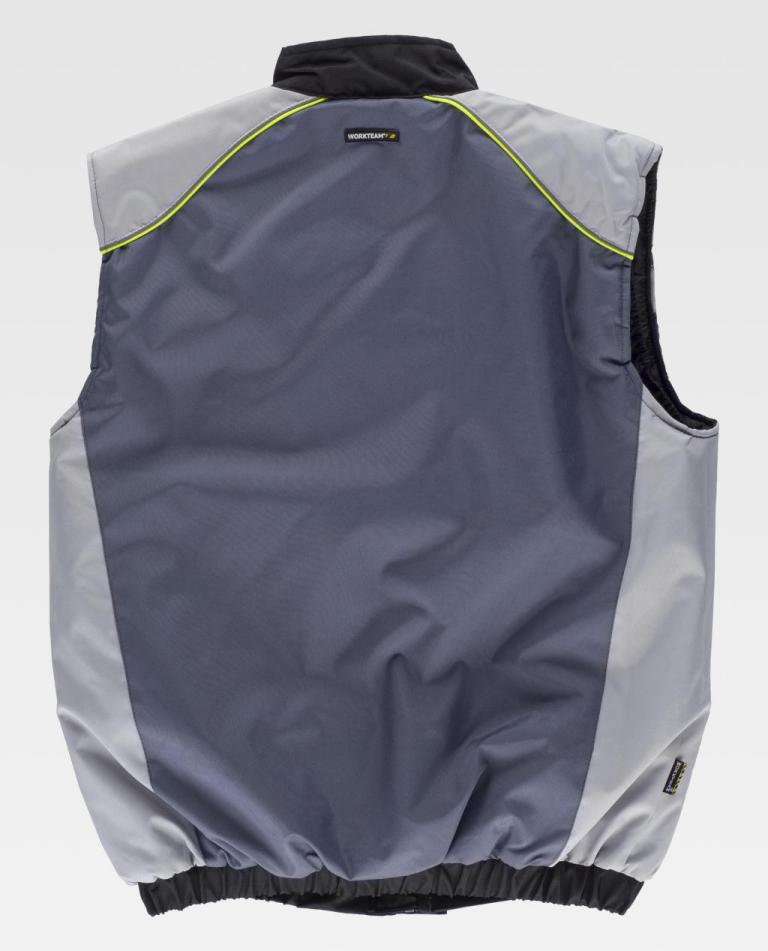 Chaleco Workteam WF5853 Gris Oscuro / Gris Claro / Negro