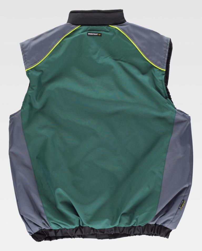 Chaleco Workteam WF5853 Verde / Gris Oscuro / Negro
