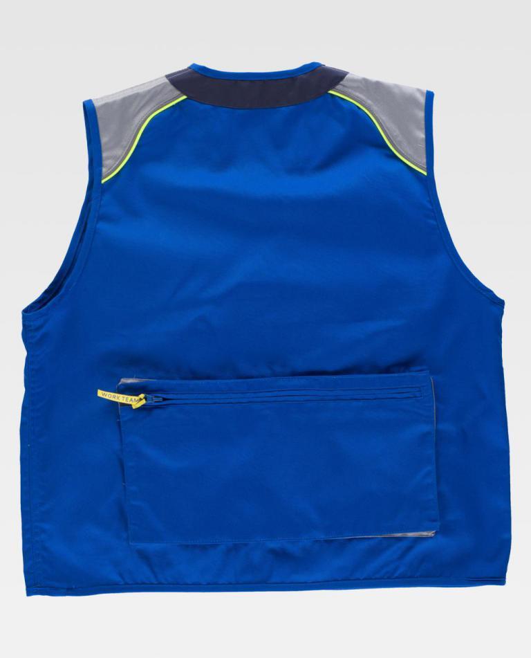 Chaleco Workteam WF5854 Azulina / Gris Claro / Marino