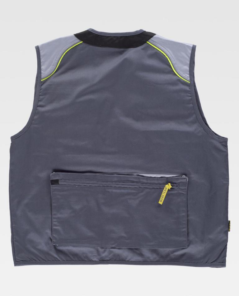 Chaleco Workteam WF5854 Gris Oscuro / Gris Claro / Negro