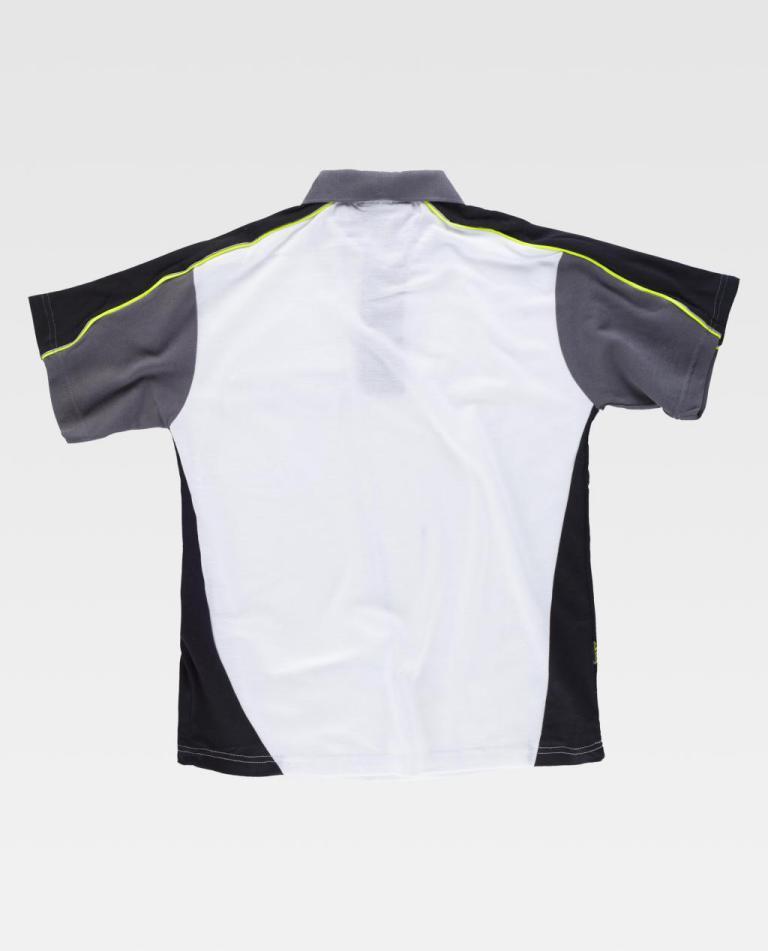 Polo Workteam WF5855 Blanco / Negro / Gris Oscuro