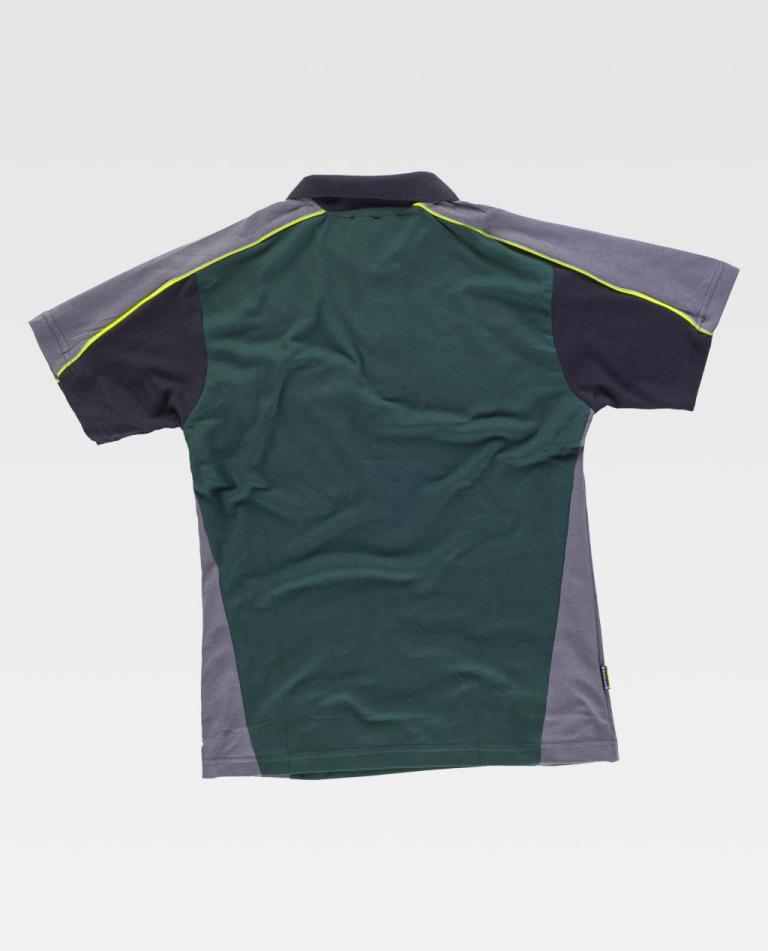 Polo Workteam WF5855 Verde / Gris Oscuro / Negro