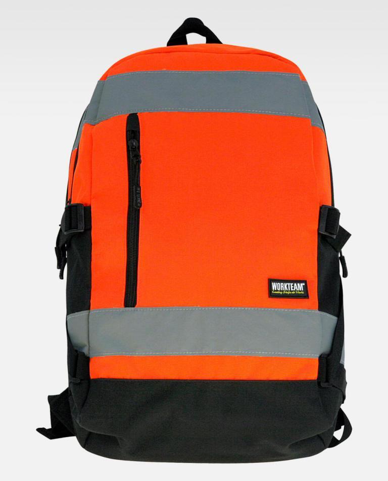Mochila Workteam WFA401 Naranja Flúor