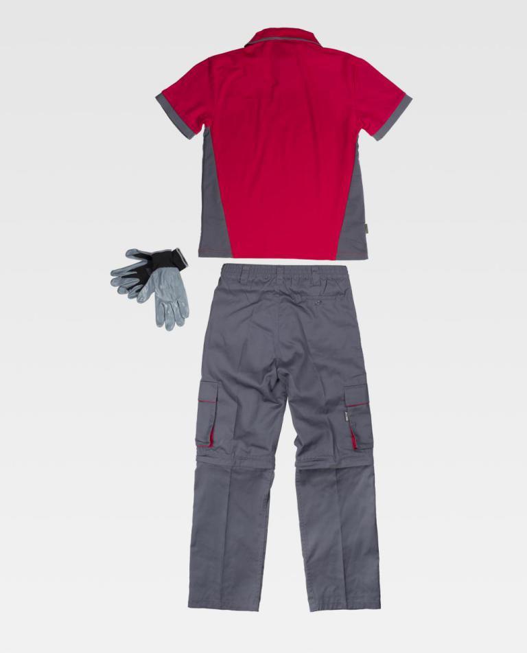 Conjunto Workteam WSET1465 Gris / Rojo