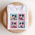 Camiseta Disney cuadros Mickey fantasía, color blanco, estampado frontal