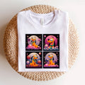 Camiseta Disney cuadros Pluto espacial, color blanco, estampado frontal