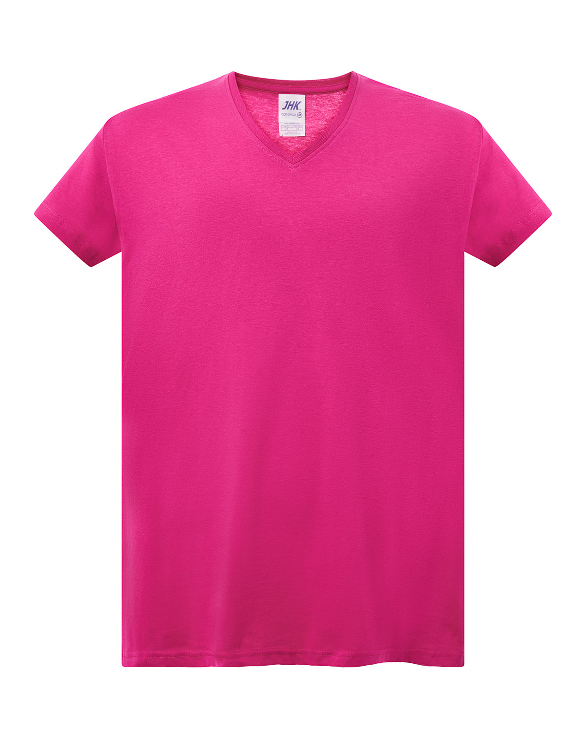 Curves T-Shirt V-Neck - Fucsia