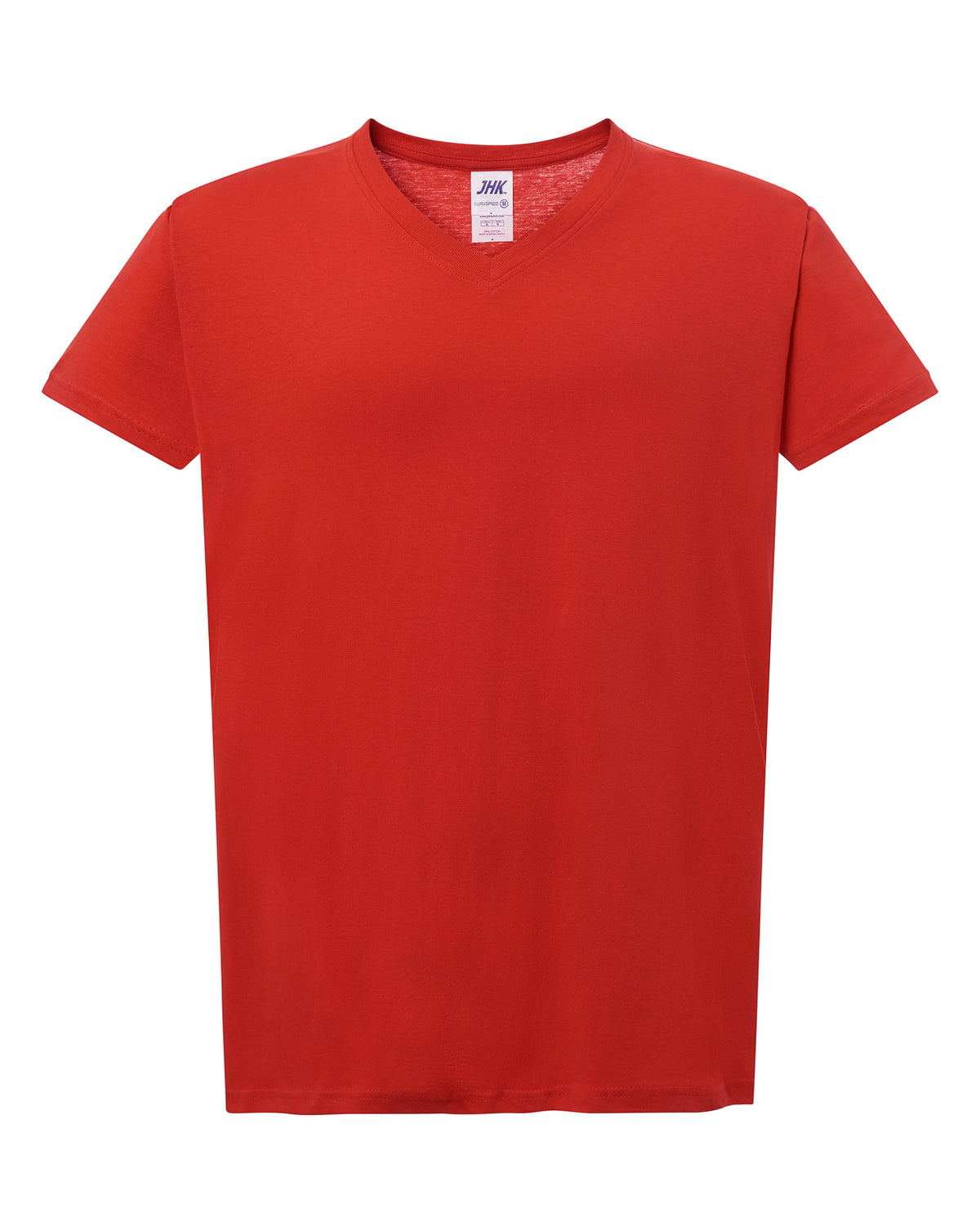 Curves T-Shirt V-Neck - Red