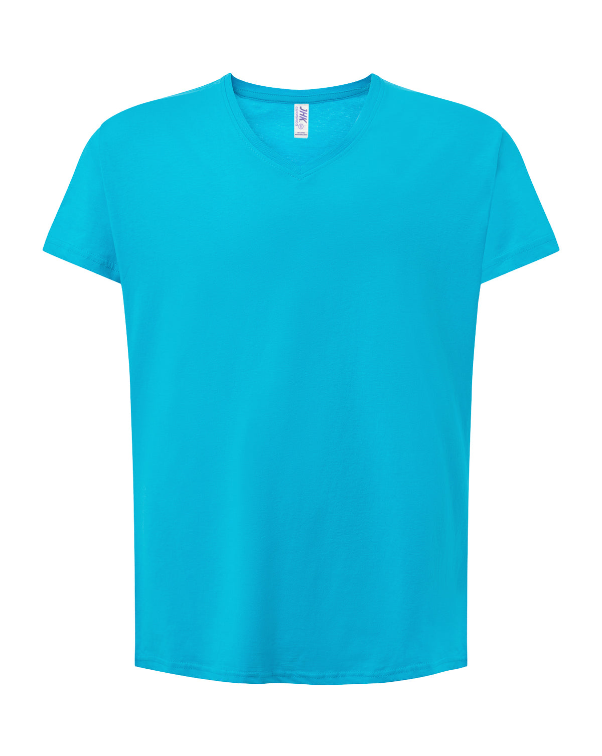 Curves T-Shirt V-Neck - Turquoise