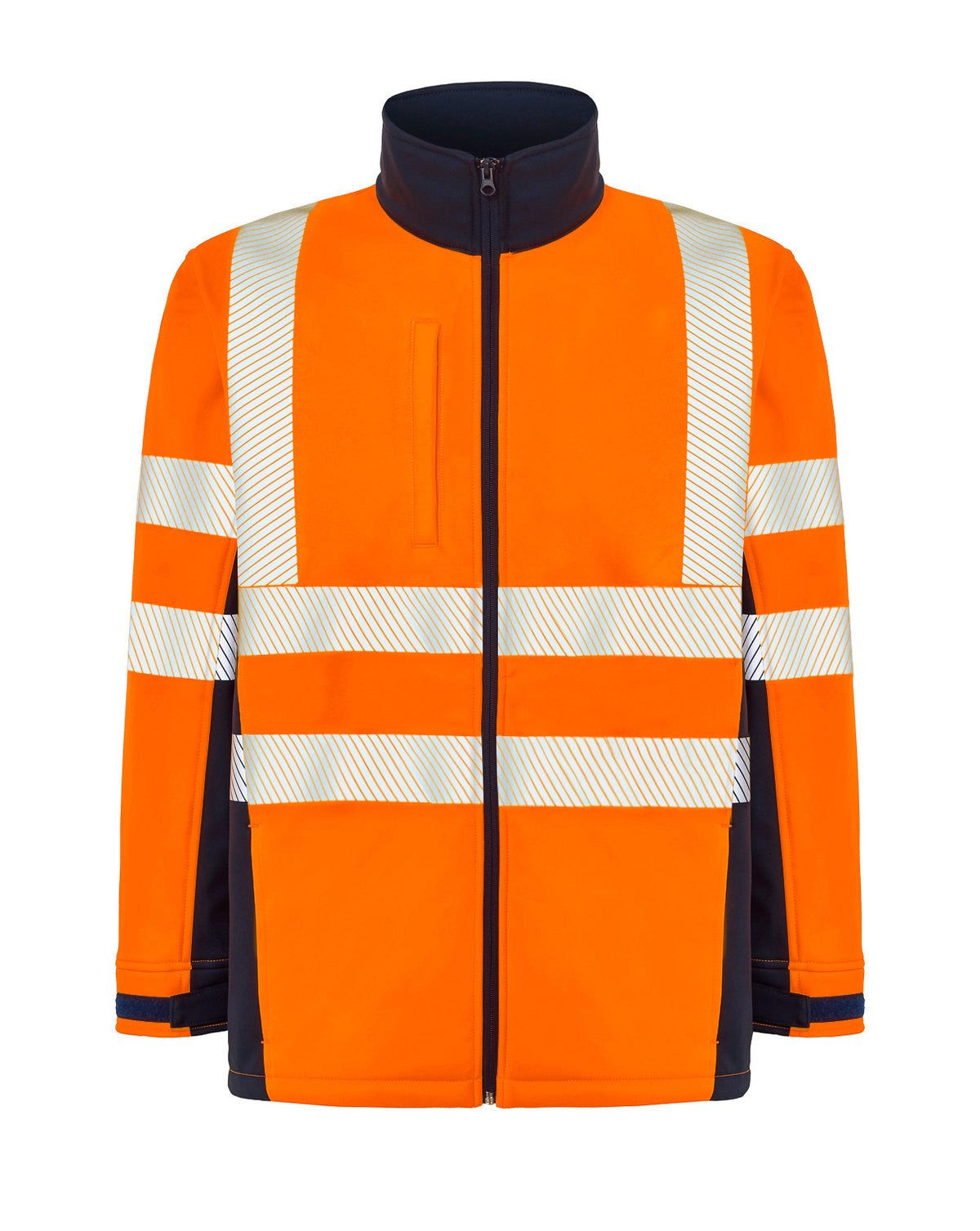 Chaqueta Softshell - Navy - Orange Fluor