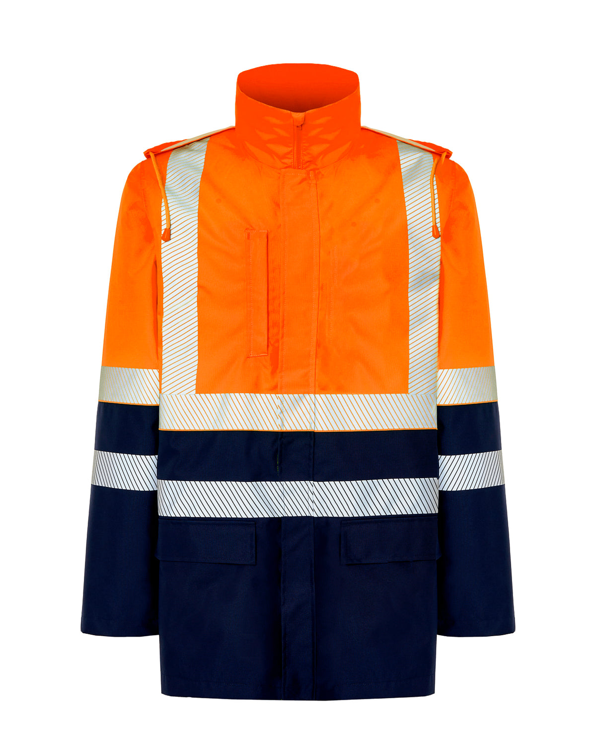Parka - Navy - Orange Fluor