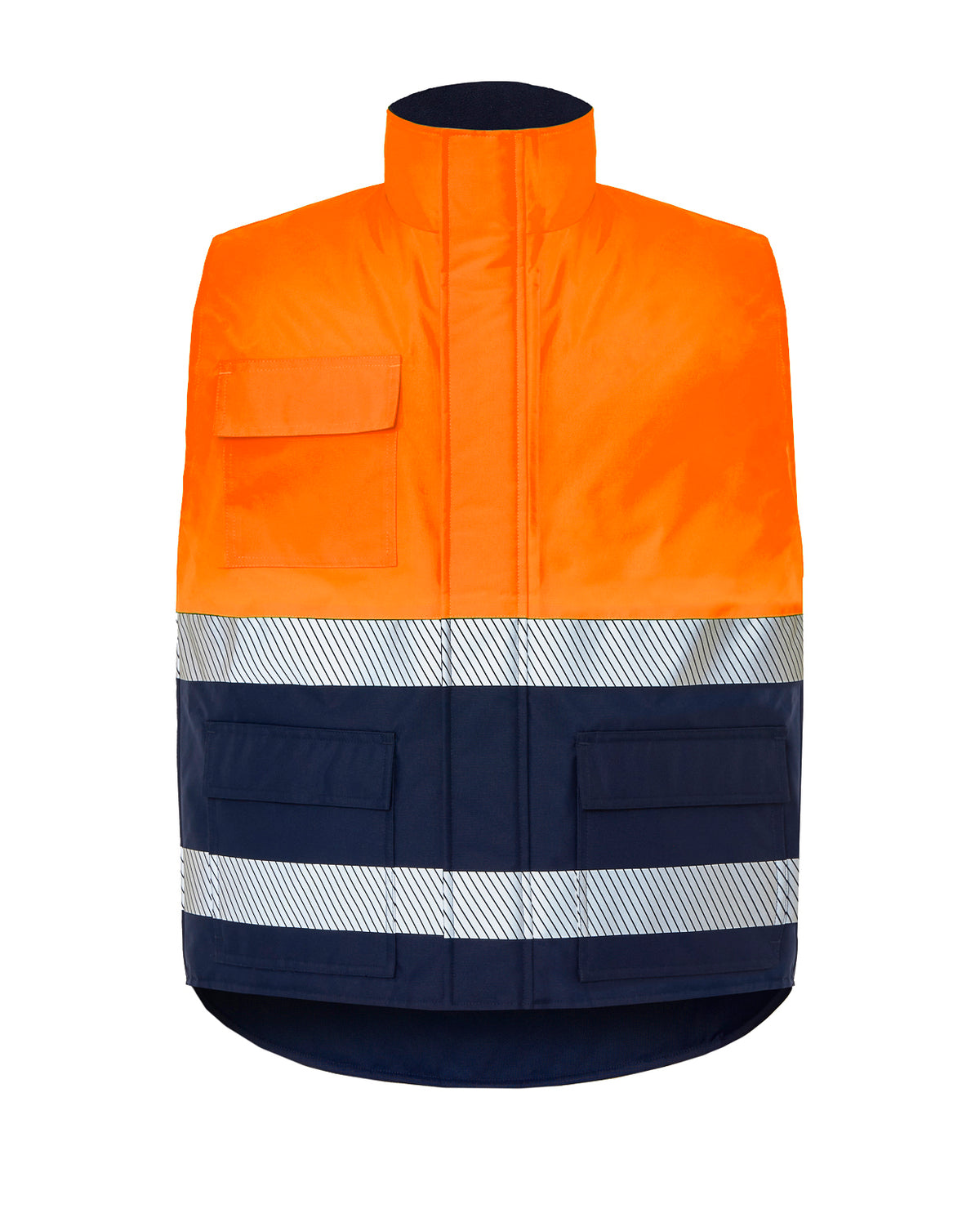 Chaleco acolchado - Navy - Orange Fluor