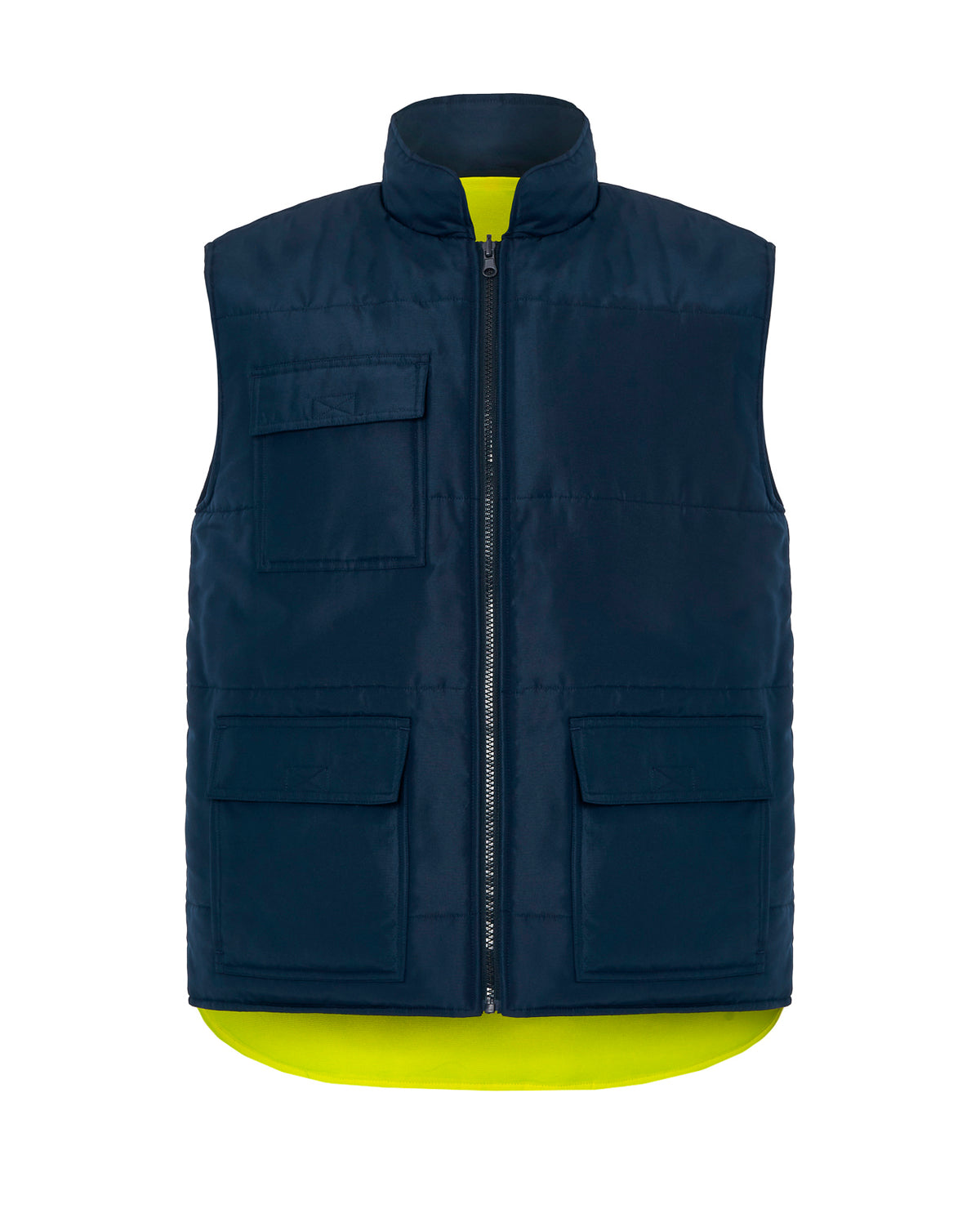 Chaleco Acolchado Reversible - Navy - SunYelow Fluor