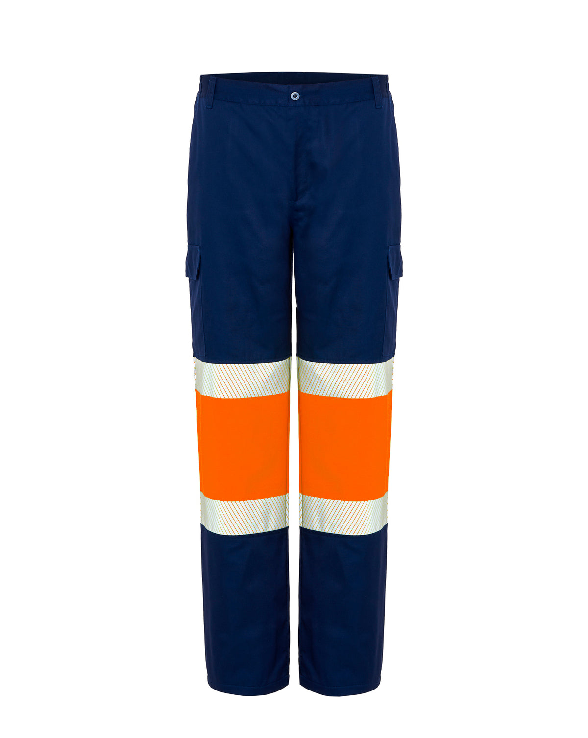 Pantalón Multibolsillos - Navy - Orange Fluor