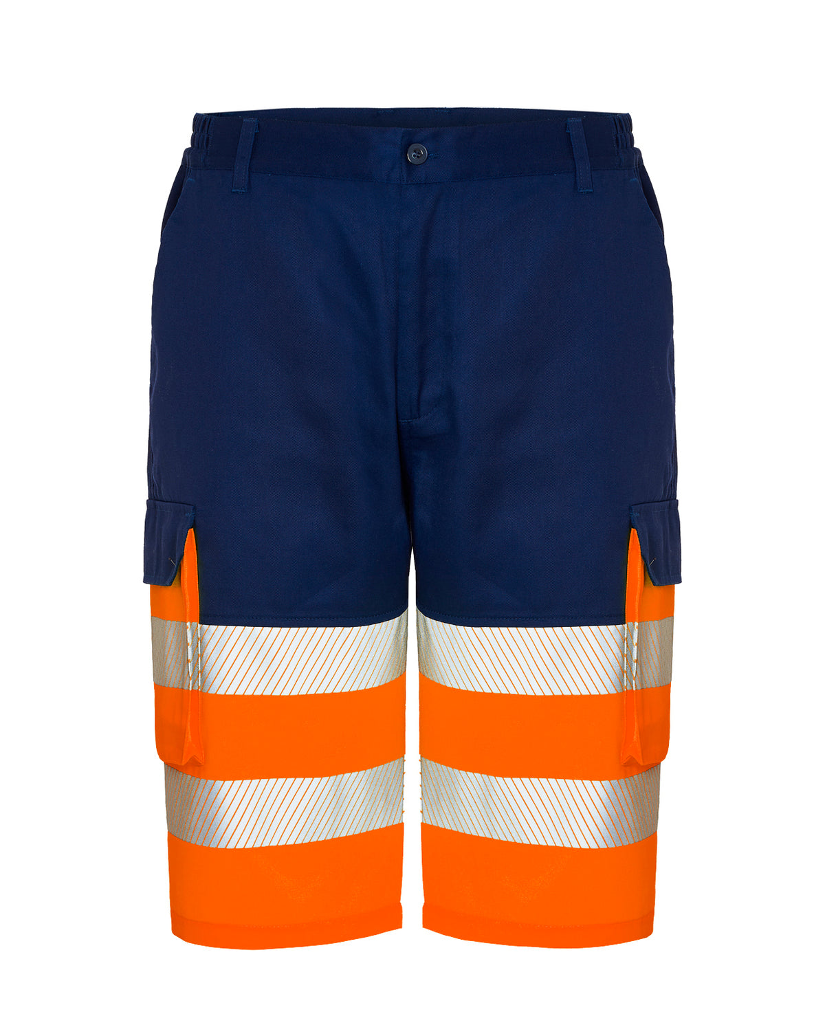Bermuda Multibolsillos - Navy - Orange Fluor