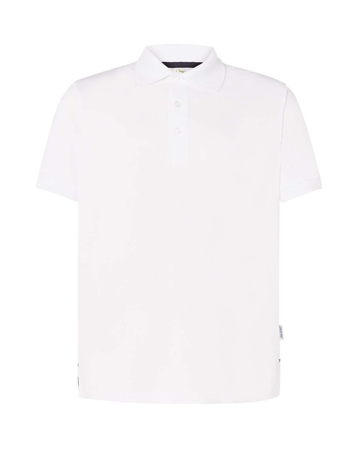 Heavy Pique Polo Man - White - Navy