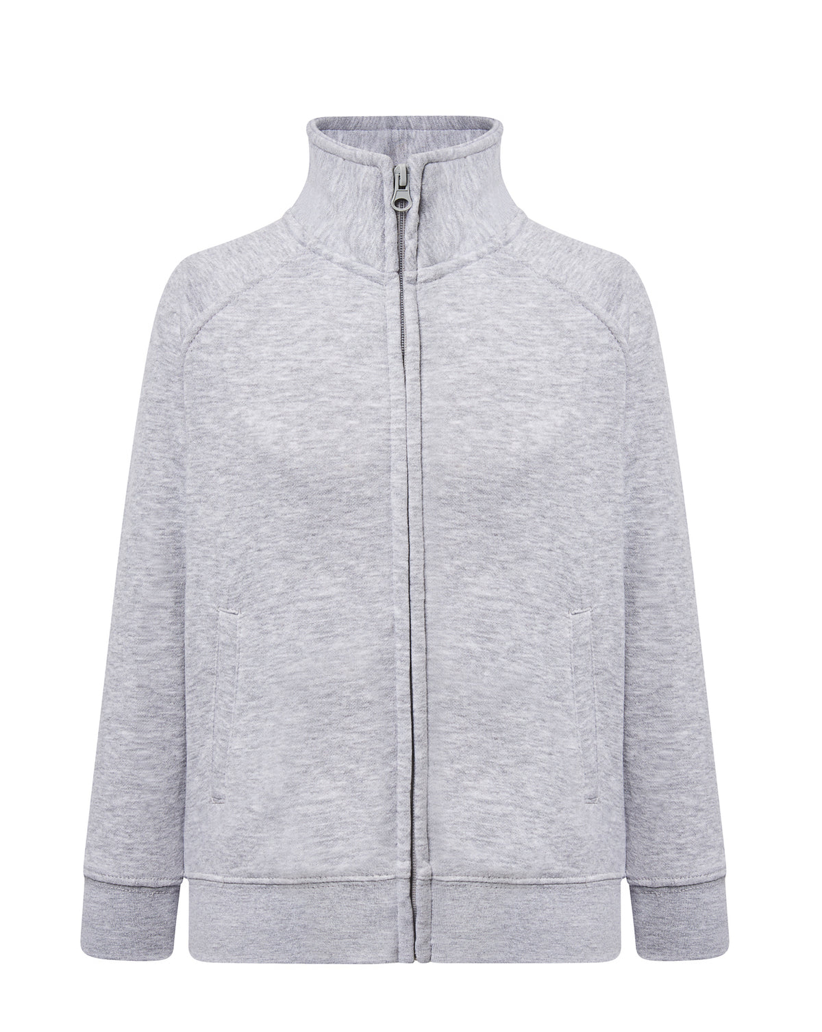 Kid Full Zip Sweatshirt - Ash Melange