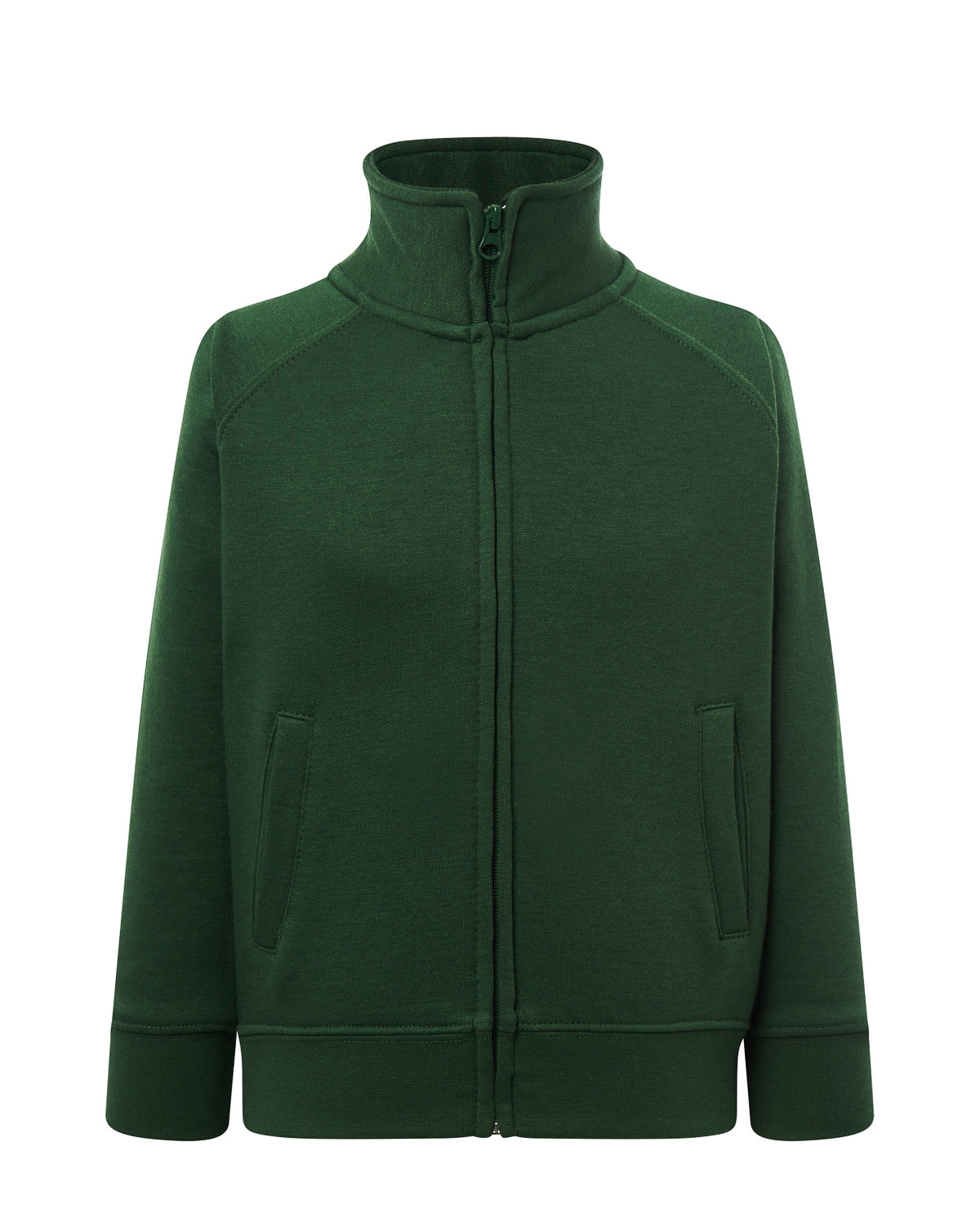Kid Full Zip Sweatshirt - Bottle Green