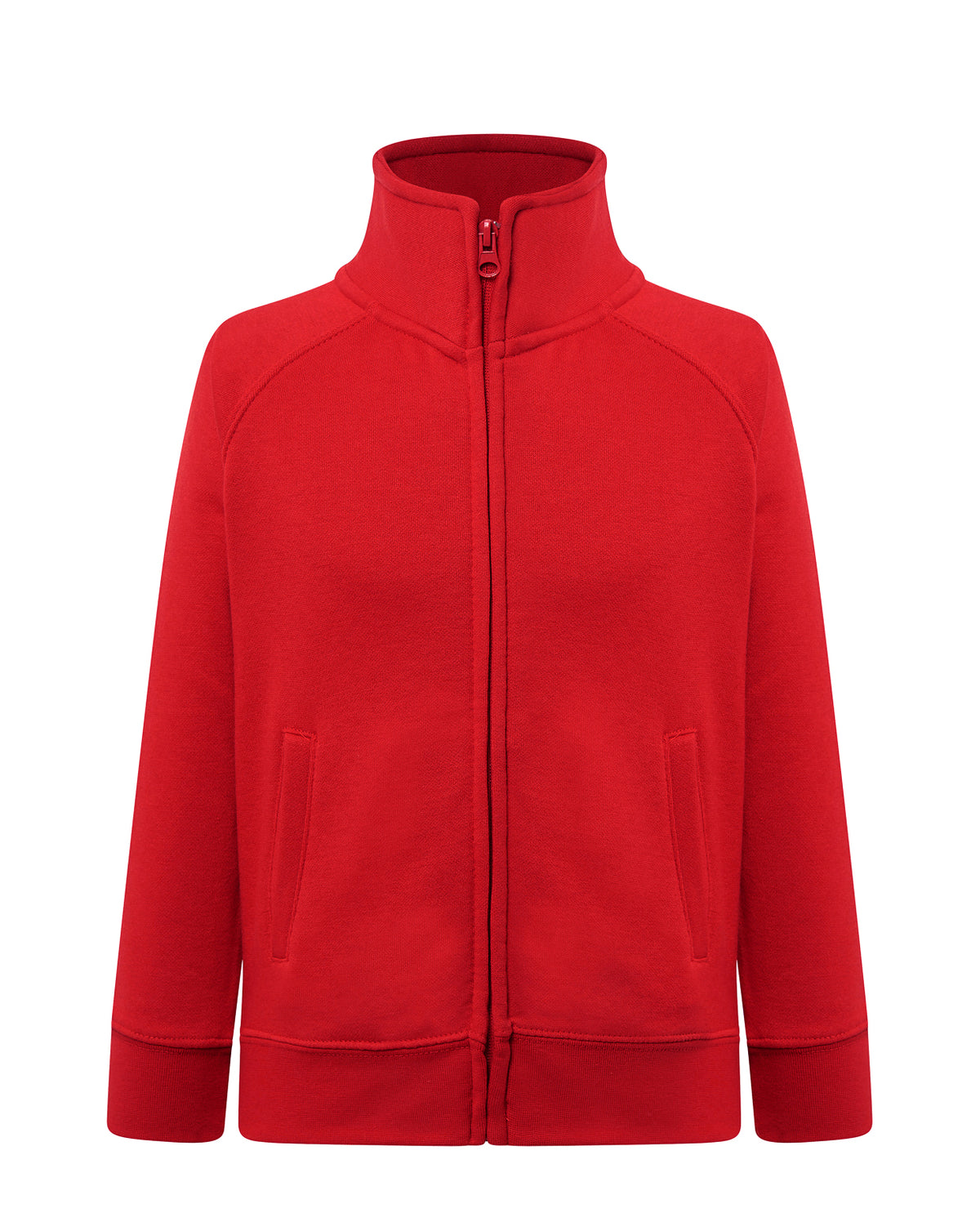Kid Full Zip French Terry Sweatshirt - Red