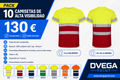 Pack 10 camisetas alta visibilidad HV9310