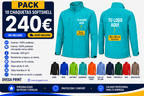 Pack 10 chaquetas softshell Nebraska SS6436 horizontal