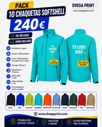 Pack 10 chaquetas softshell Nebraska SS6436