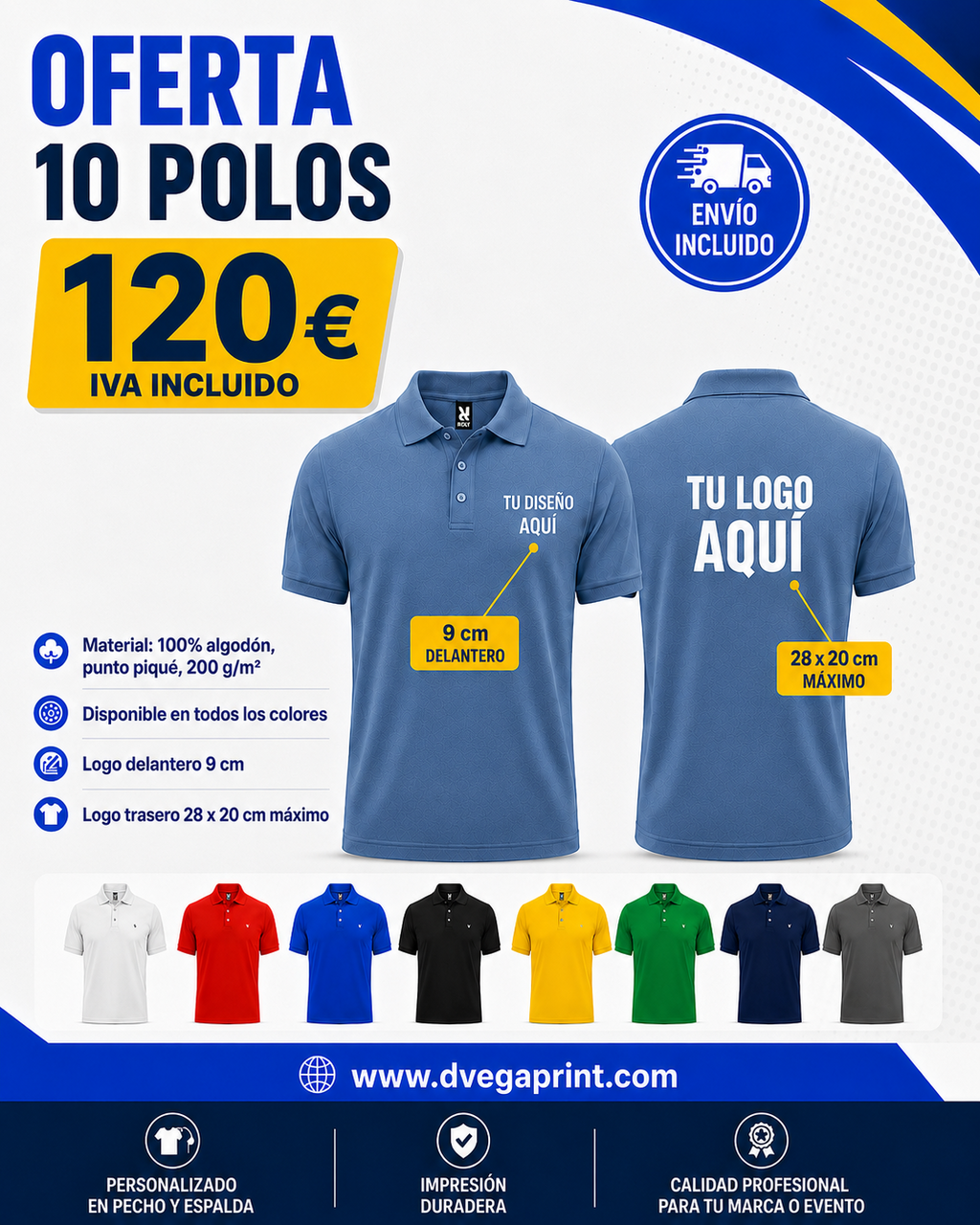 Oferta pack 10 polos STAR