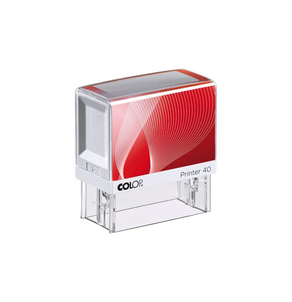 Sello Printer 40 G7 blanco/azul · tinta azul