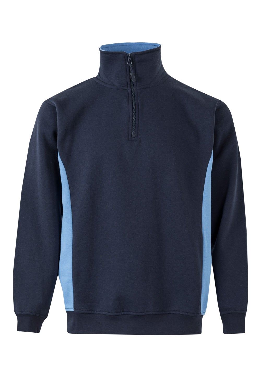 Sudadera bicolor con media cremallera - imagen Velilla Group