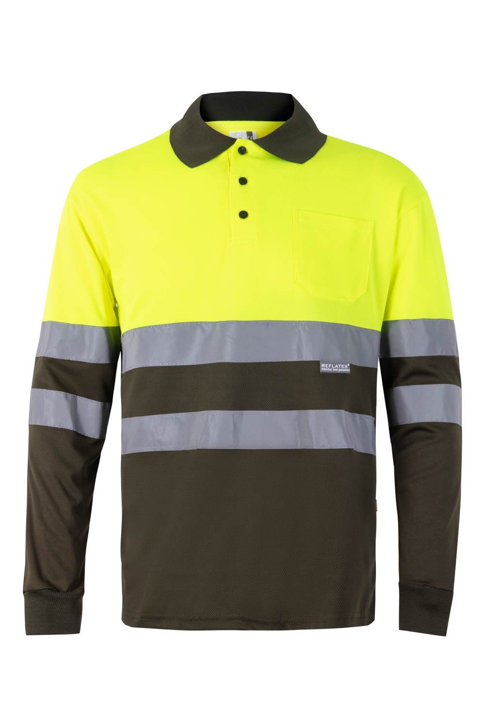 Polo bicolor manga larga