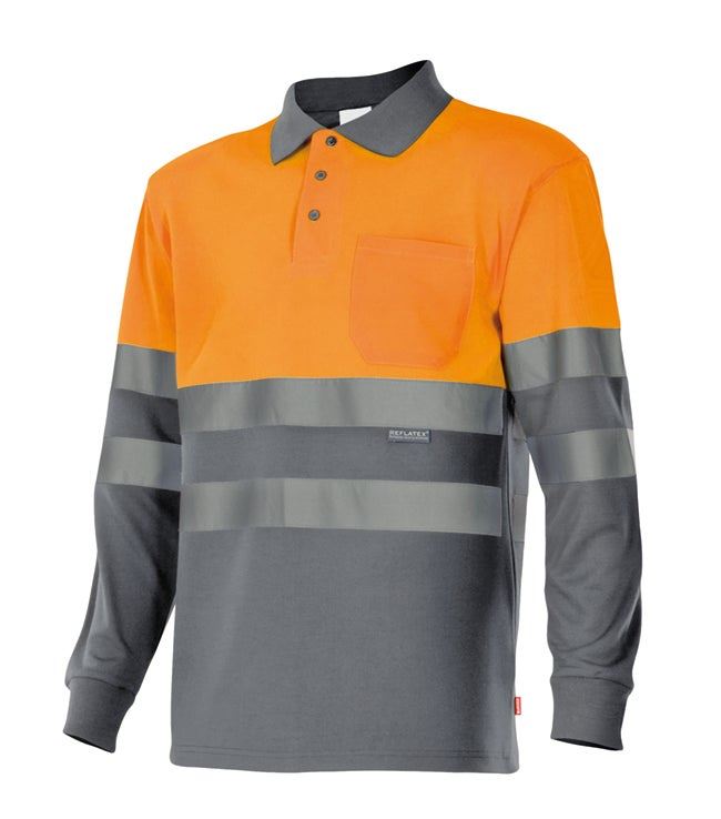 Polo bicolor manga larga - imagen Velilla Group