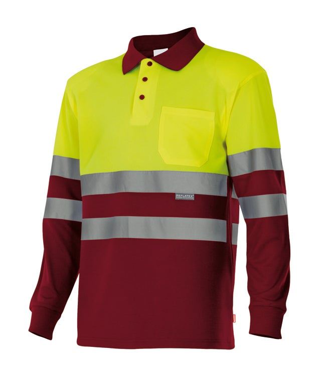 Polo bicolor manga larga - imagen Velilla Group
