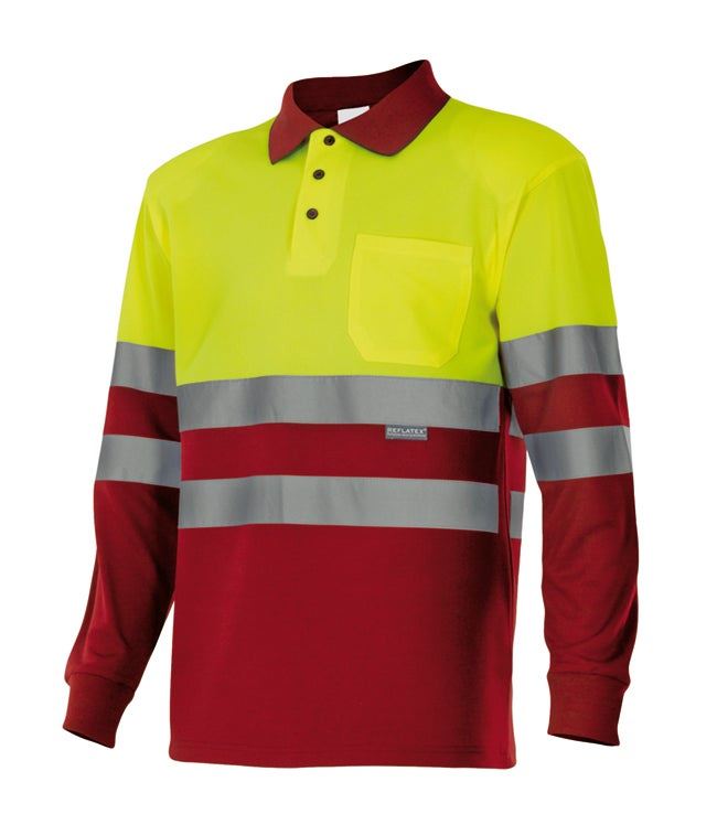 Polo bicolor manga larga - imagen Velilla Group