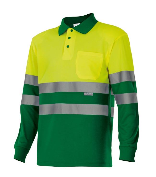Polo bicolor manga larga - imagen Velilla Group