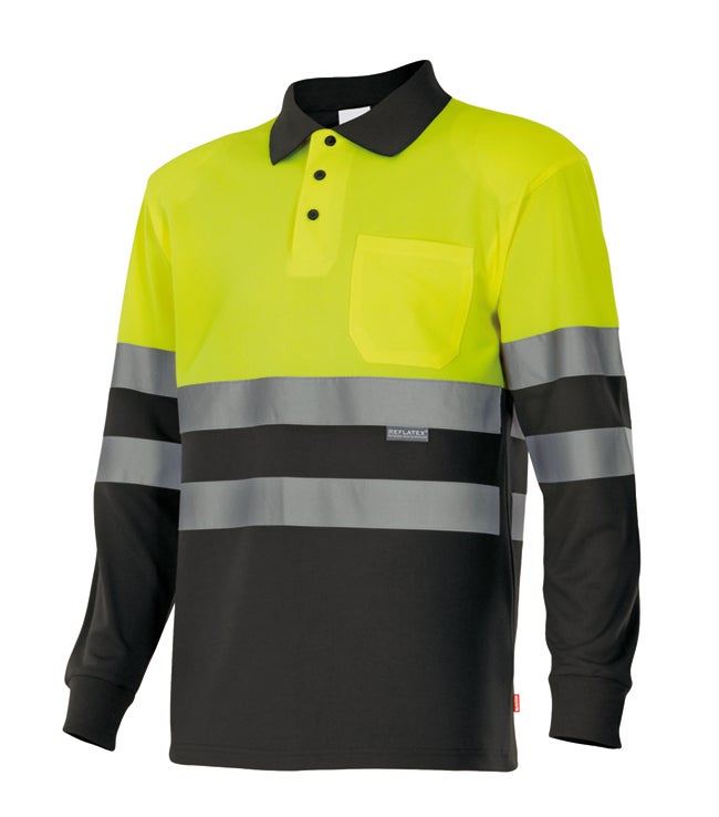 Polo bicolor manga larga - imagen Velilla Group