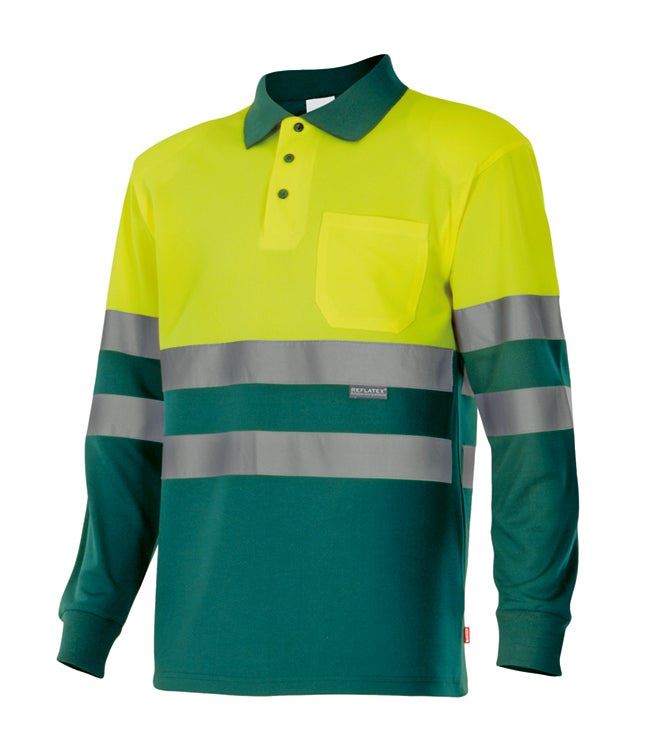 Polo bicolor manga larga - imagen Velilla Group