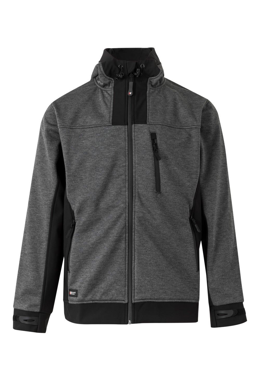 Cazadora soft shell bicolor con capucha
