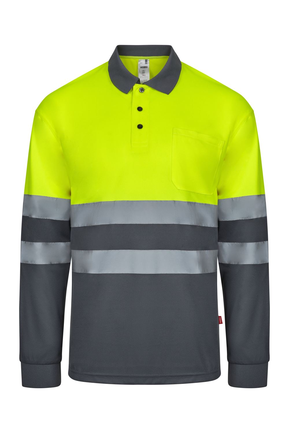 Polo bicolor manga larga - imagen Velilla Group